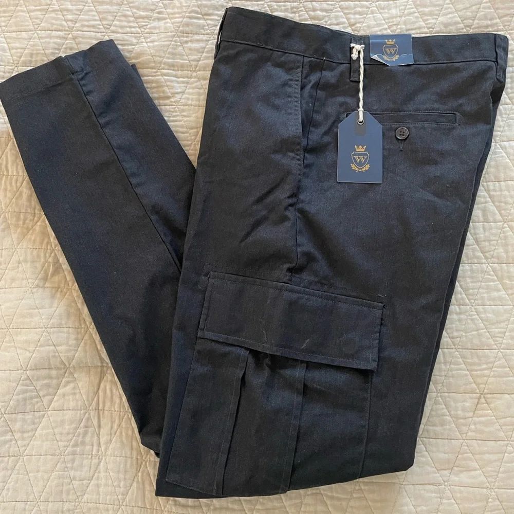WALLIN & Bros Cargo Chino Pant in Gun Metal Gray Size 31-34‎ NWT